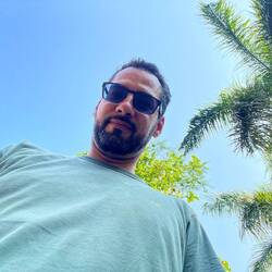 Me underneath some palm trees