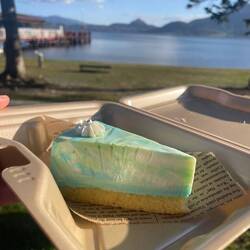 Wanderweg über die Insel war leider schon geschlossen deshalb ein Stück Kuchen