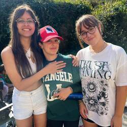 Three Students who Practiced their English with Us