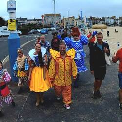 Escorted by the cast 🥳