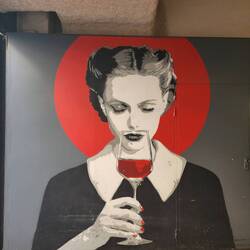 A painted garage door!