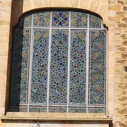 Beautiful stained glass at Real Santuario de San Jose de la Montana