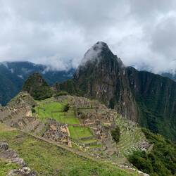 First view of Machu Picchu