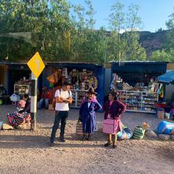 Local people in Agua Callientes - not touristy