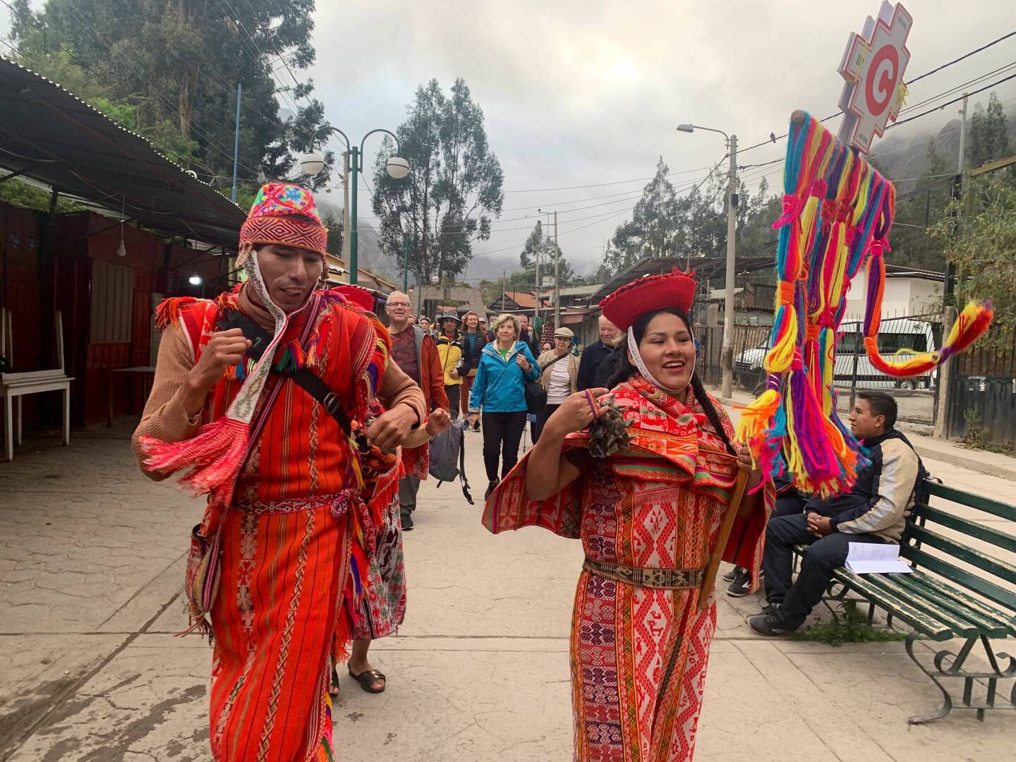 Being escorted to the train