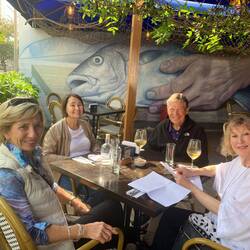 Enjoying the wine after ceviches & causas