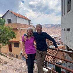 Outside the restaurant