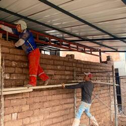Creating a new wall - not part of the tour, but super interesting.