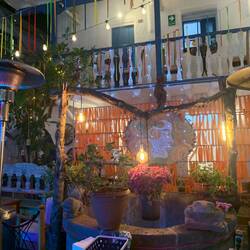 Inner courtyard at night