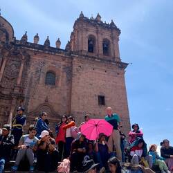 Jim in the crowd watching