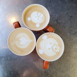 Zwei Bären und ein Herz - darauf warten, dass unsere Wäsche fertig wird.