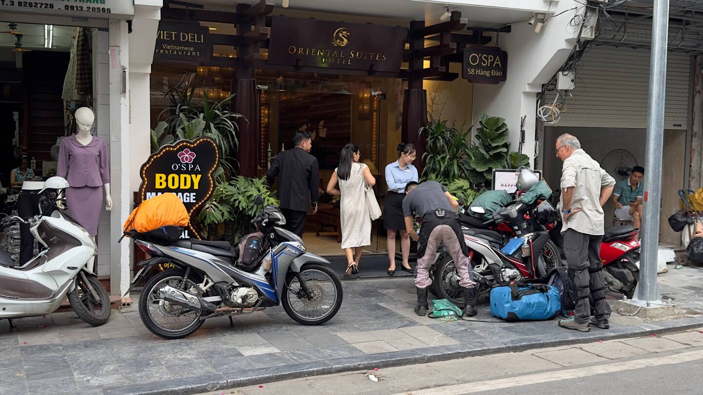 Bereitmachen für die Abfahrt