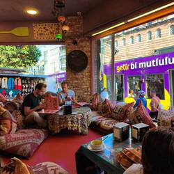 As well as chairs are cushions to lounge on if you prefer