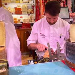 Having our jambon Iberico sliced - quite the show