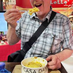 Ian enjoying his tortilla