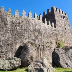 old medieval wall in Guimaraes