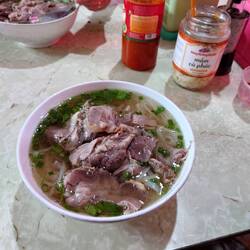 Street food - beef noodle broth