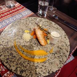 Salmon for tea at the spa