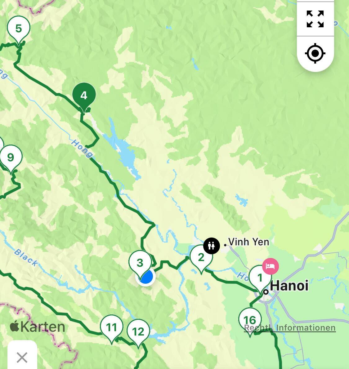 Heute geht es von 3 nach 4!