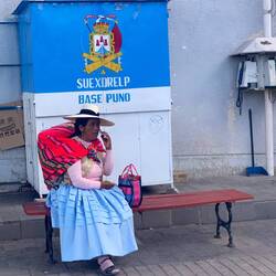 Clothes & cell phone seem incongruous