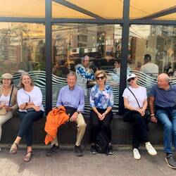 Waiting to be seated at Punto Azul