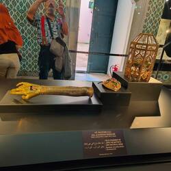 In the Pavilion of Holy Relics. Ladies had to wear a scarf, men long pants.