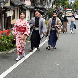 Visitors to Kyoto in Rented Kimonos