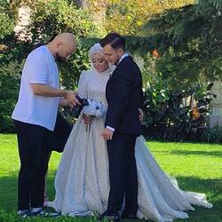 A day of weddings. We passed a few honking cars with bridal ribbons on them.