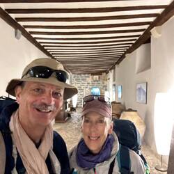Leaving Hotel Roncesvalles