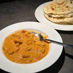 Das beste Butter chicken (und naan), das ich je gemacht habe
