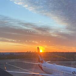 Sunrise at Sydney airport