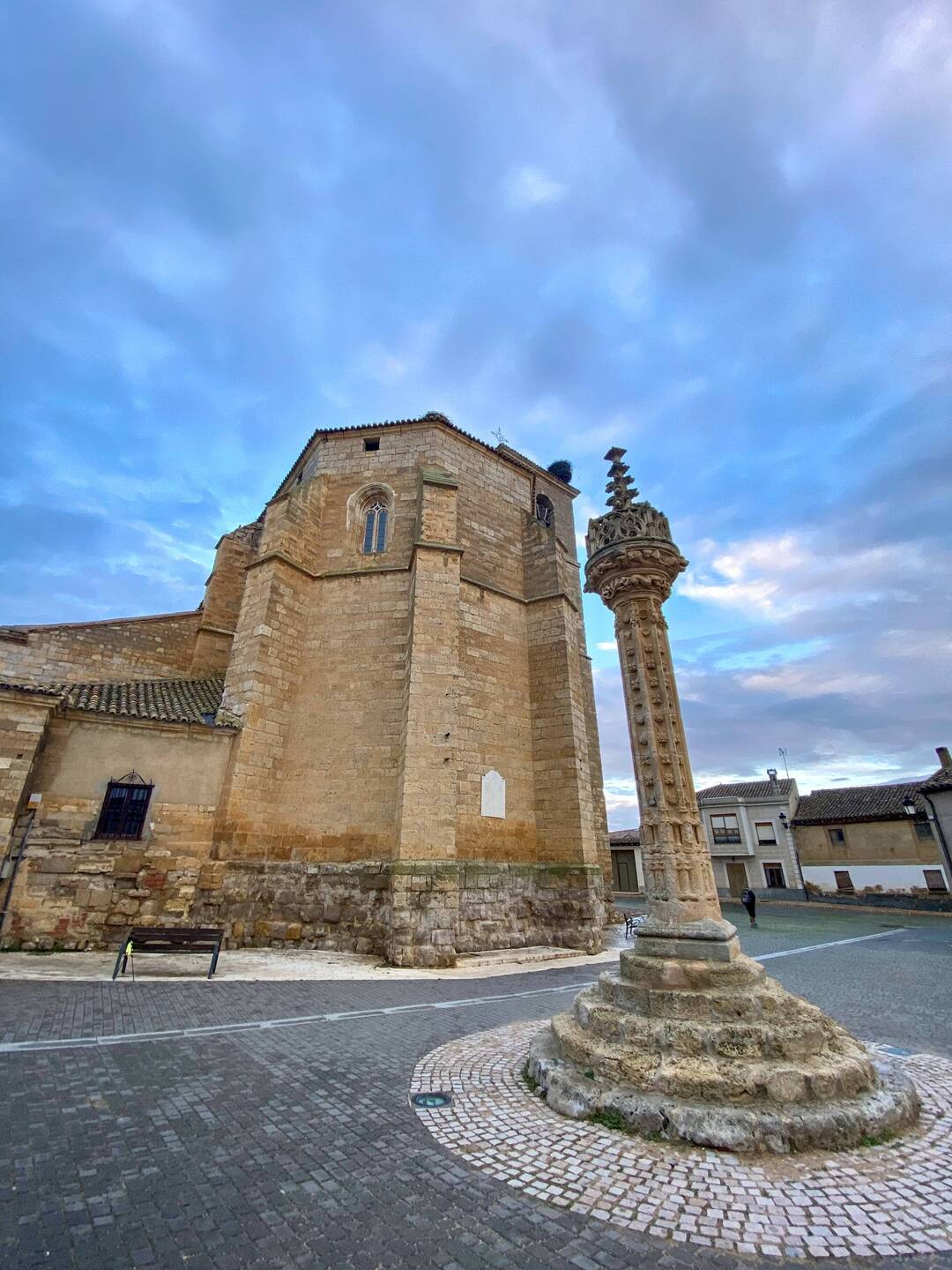 The church opposite our lodging in Boadilla