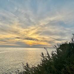 Sundowner an der Atlantikküste (leider bewölkt)