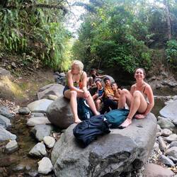 Our juvenile companions, Paula and Klara at the Sekoah Waterfall