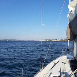 coming into Preveza- a forest of masts!