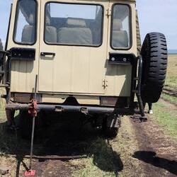 Oh no! Truck broke down. Nick checking out the situation
