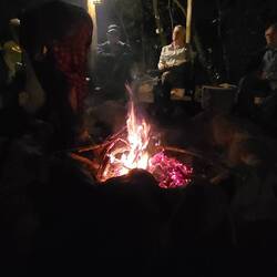 last night campfire