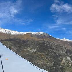 Flying close to the mountain!