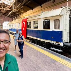 The train car Atatürk used in his travels around the country — Alsancak Garı, İzmir.