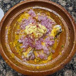 Tajine de poulet aux citrons confits et aux olives 🍋🫒