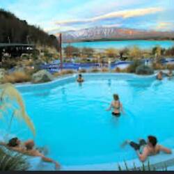 The hot springs above the lake