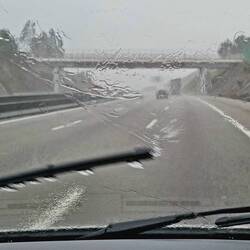 Starkregen auf der Autobahn!