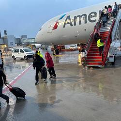 Rainy arrival