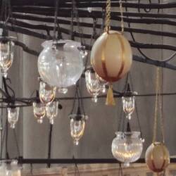 Ostrich eggs were used to keep spiders and insects out