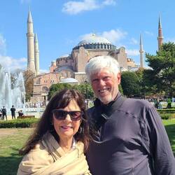 Blue Mosque in the background