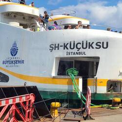 Our boat to the Asian side of Istanbul