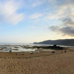 Kuta Beach at low tide