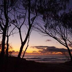 Der abendliche Blick aus dem Zelt