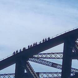 sogar darüber spatieren kann man. ( für 300.-- frankrn inkl. sicherung und führung)