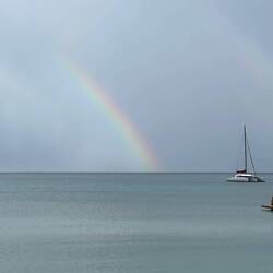 Wie bestellt zeigt sich auch noch ein 🌈